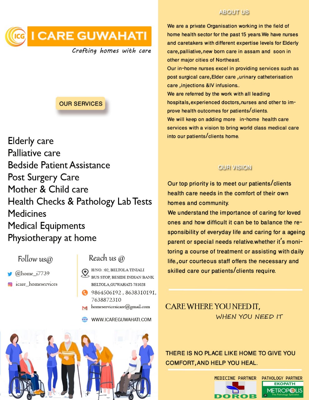 I Care Guwahati Home Health Care Services Elderly, Palliative, and